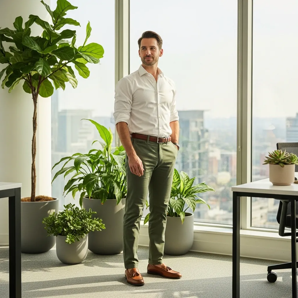 17 Business Casual Outfits Ideas 2026: Fresh Looks That Actually Work 16 Oxford Shirt with Colored Chinos