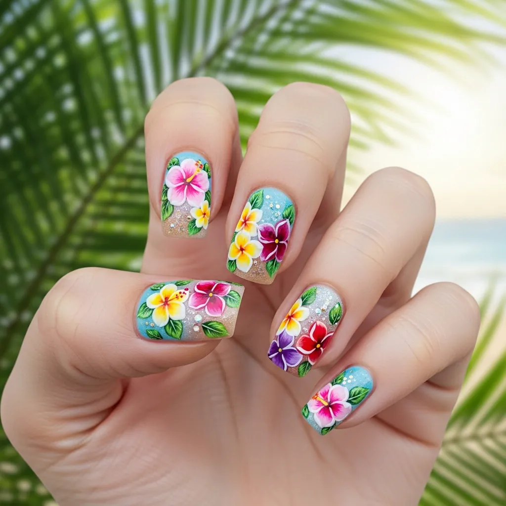 16 Summer Blooming Gel Nail Ideas That Are Basically Sunshine in Manicure Form 8 Whisk b633f00f15e18dc8e8a410a246cb10fddr