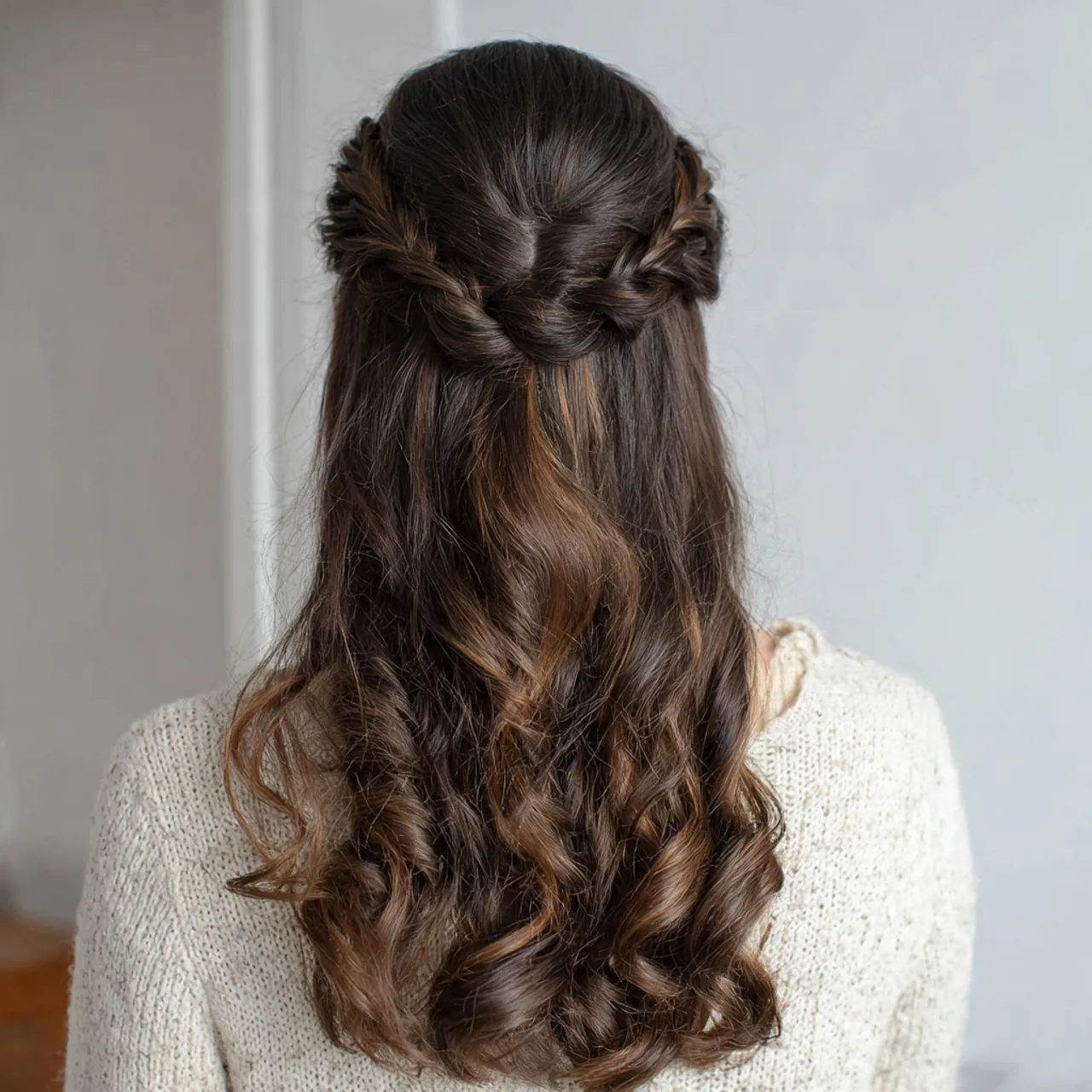 16 Flower Girl Hairstyle Ideas That Are Straight-Up Adorable (and Actually Easy to Do) 4 Half-Up Twisted Crown