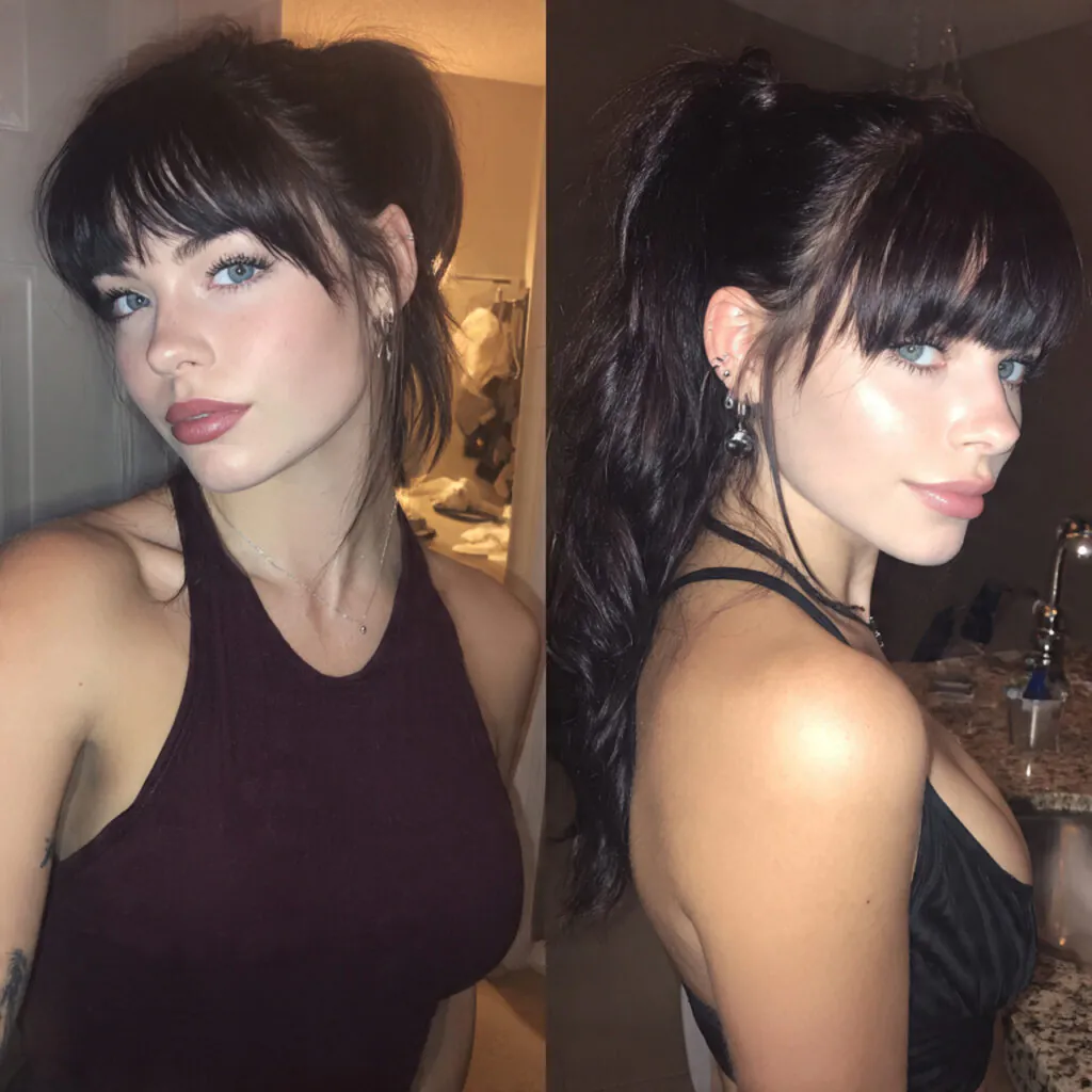 15 Side Bangs Hairstyles That Instantly Make You Look Cooler (Like… Effortlessly Chic Cool) 6 high ponytail with dramatic side bangs