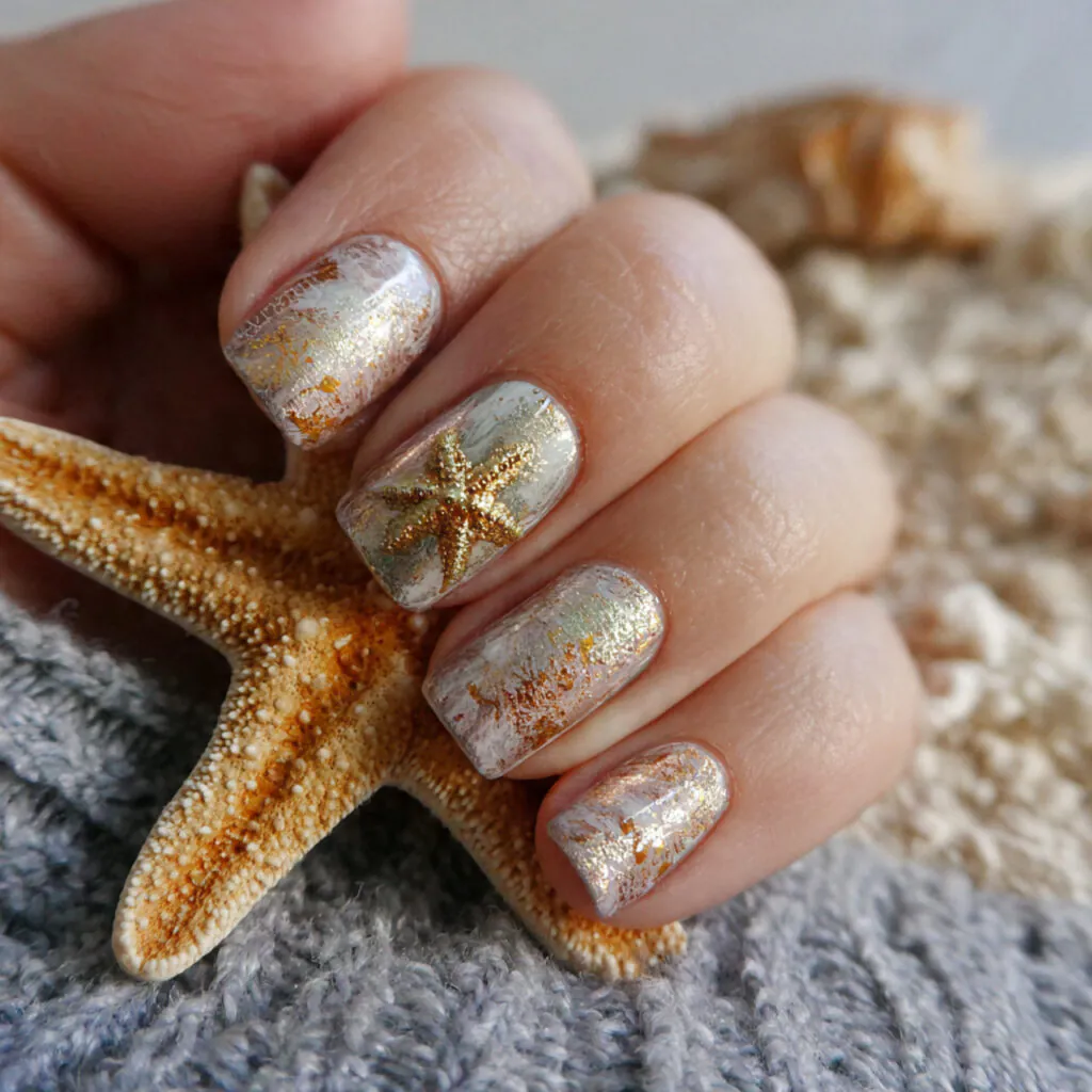 17 Starfish Summer Nails That Will Make Your Beach Vibes Unstoppable This Season 7 sandy texture nails starfish