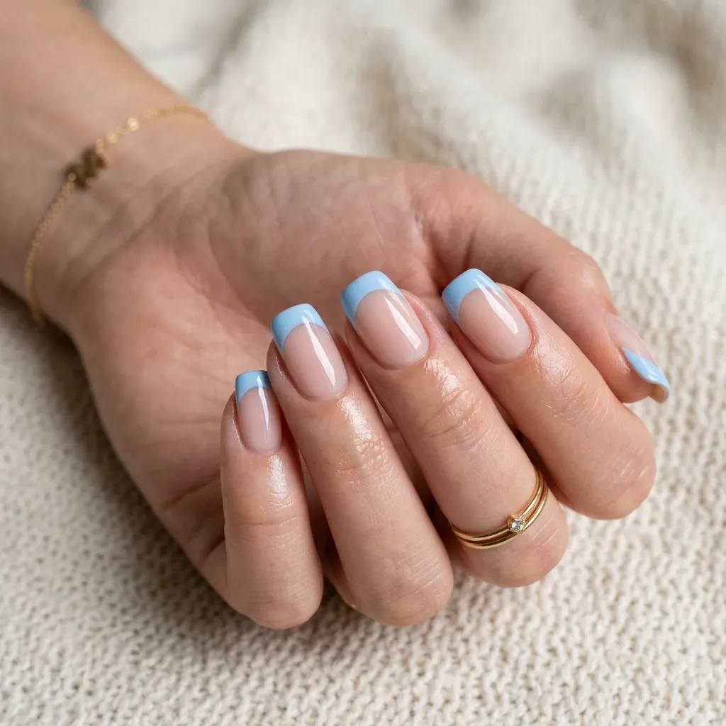 16 Basic Summer Nails Everyone’s Obsessed With Right Now (And Yes, You Can Totally Pull These Off) 15 Baby Blue French Tips