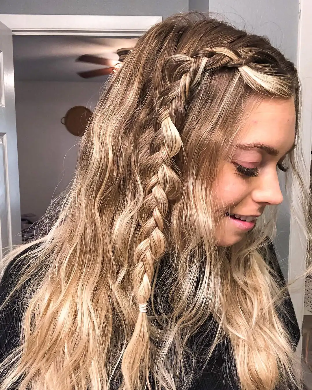 17 Curly Braided Hairstyles That Will Instantly Upgrade Your Look (Yes, Even on Lazy Hair Days) 6 Braided Bangs with Natural Curls