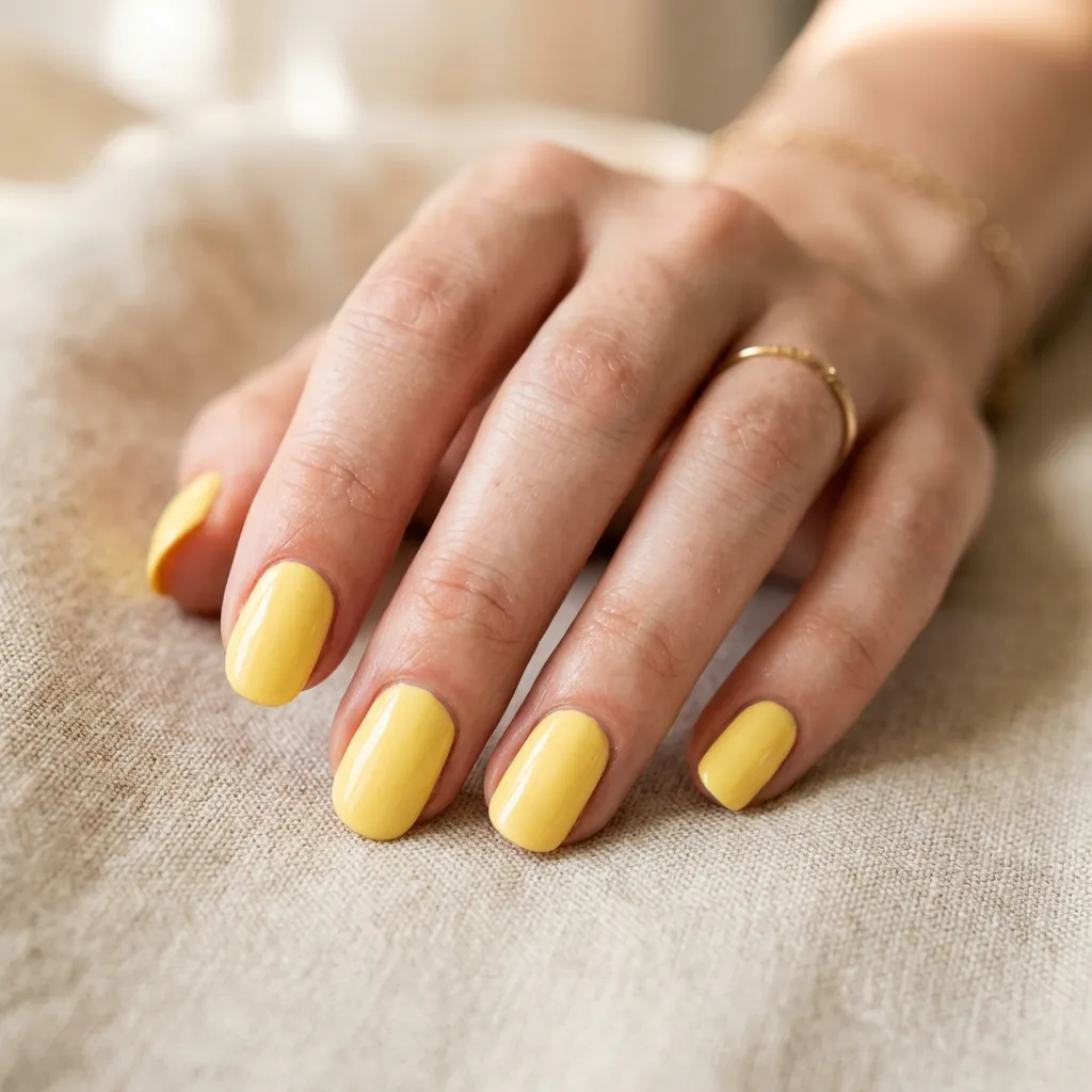 16 Basic Summer Nails Everyone’s Obsessed With Right Now (And Yes, You Can Totally Pull These Off) 7 Butter Yellow Nails