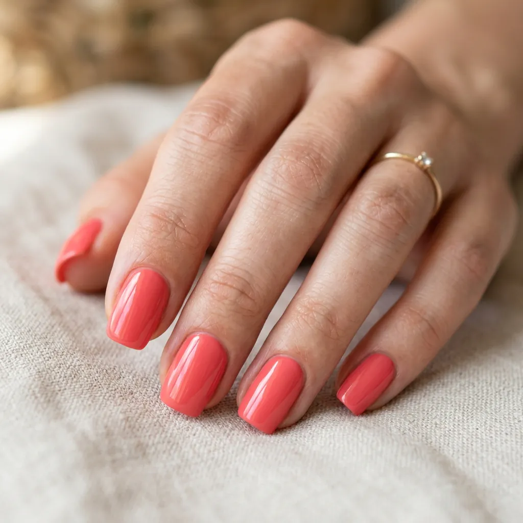 16 Basic Summer Nails Everyone’s Obsessed With Right Now (And Yes, You Can Totally Pull These Off) 9 Coral Crush Nails