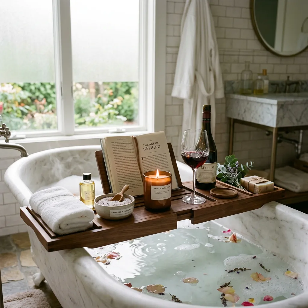 16 Spa Bathroom Ideas That’ll Make Your Home Feel Like a 5-Star Retreat 17 Create a Luxury Bath Tray Setup
