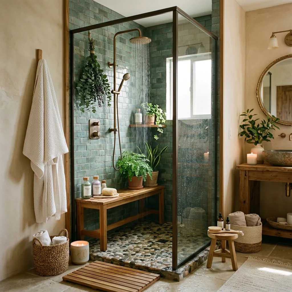 16 Spa Bathroom Ideas That’ll Make Your Home Feel Like a 5-Star Retreat 6 Create a Mini Shower Sanctuary