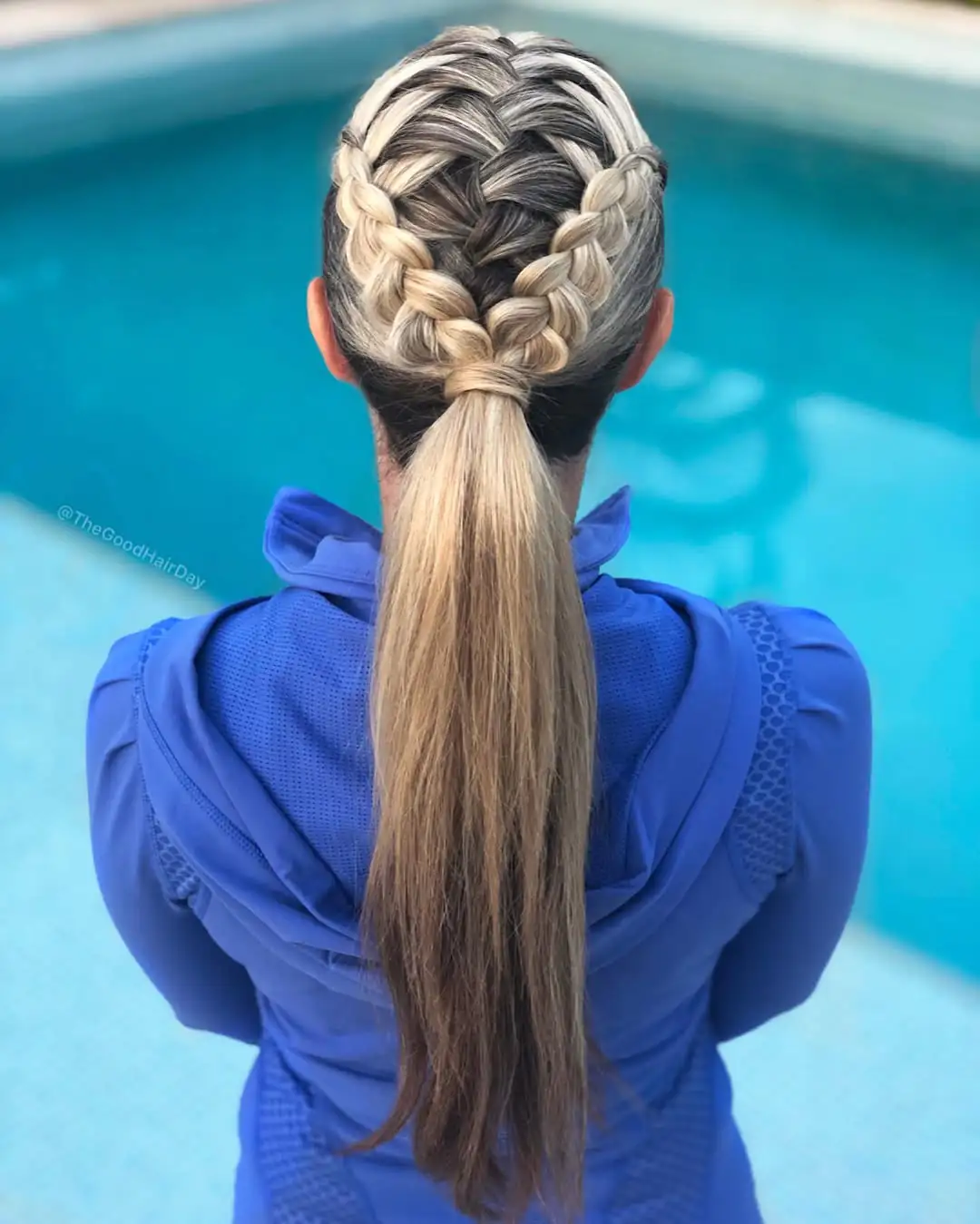 17 Curly Braided Hairstyles That Will Instantly Upgrade Your Look (Yes, Even on Lazy Hair Days) 5 Dutch Braids into Curly Ponytail