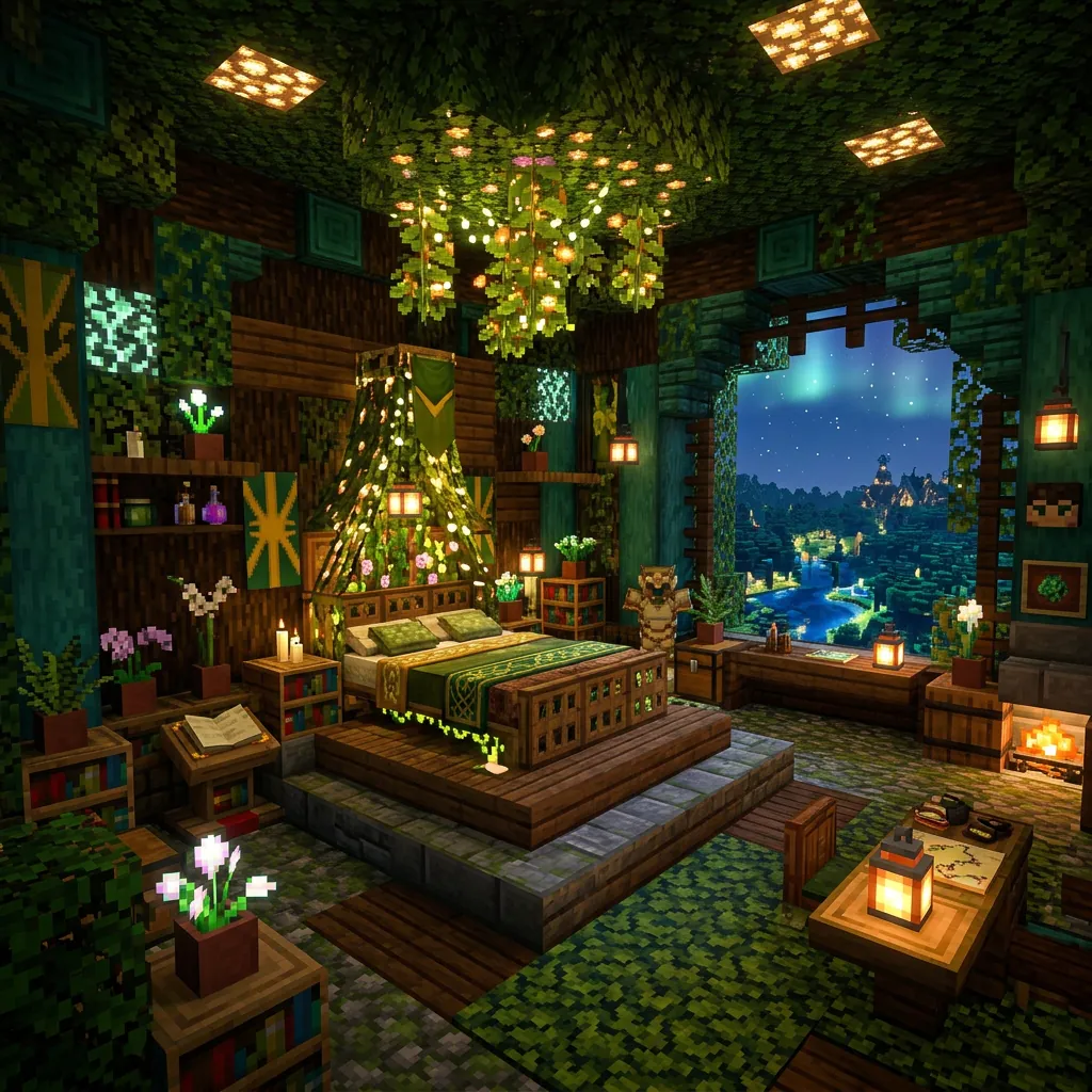 17 Minecraft Bedroom Ideas That Are Seriously Cooler Than Your Last Build 9 Fantasy Elf Bedroom