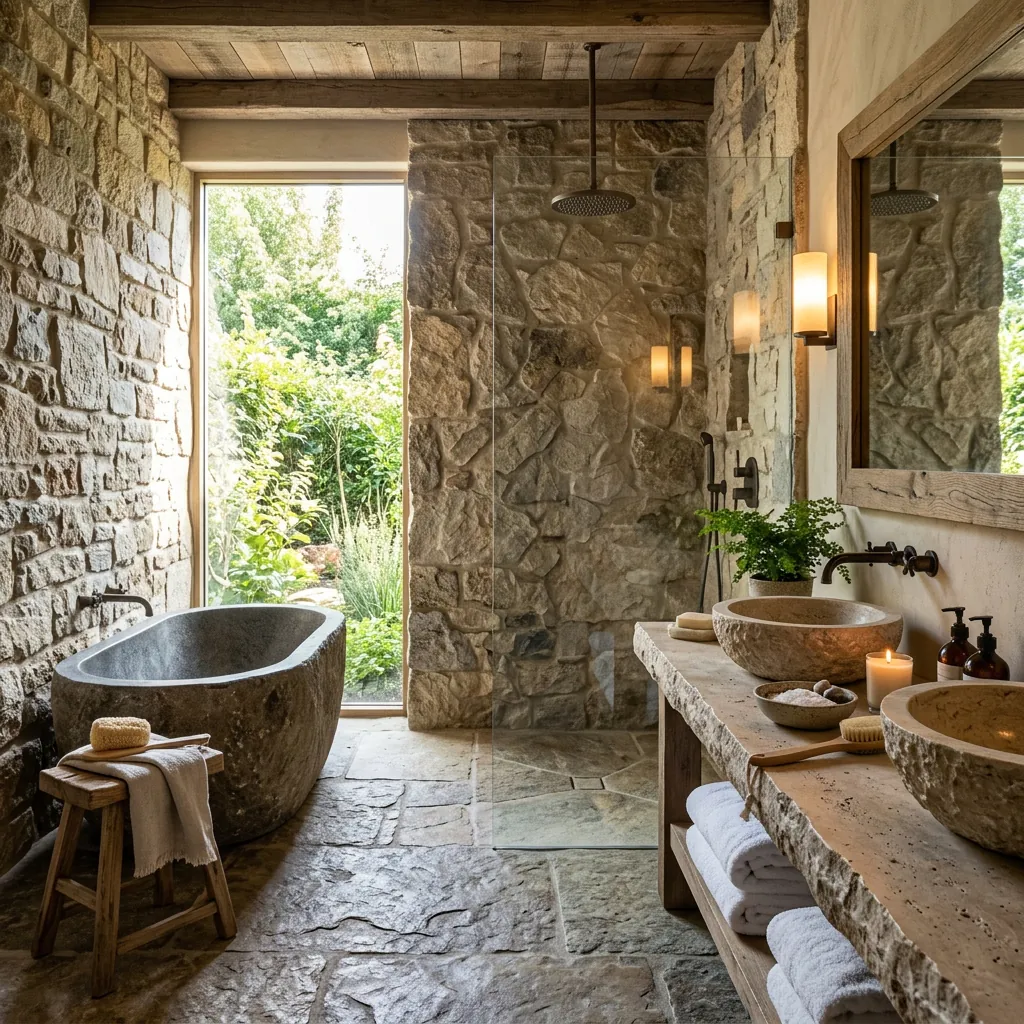 16 Spa Bathroom Ideas That’ll Make Your Home Feel Like a 5-Star Retreat 10 Go All In on Natural Stone