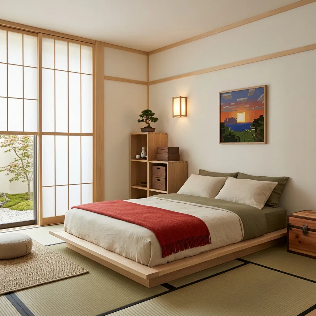 17 Minecraft Bedroom Ideas That Are Seriously Cooler Than Your Last Build 11 Japanese Zen Bedroom