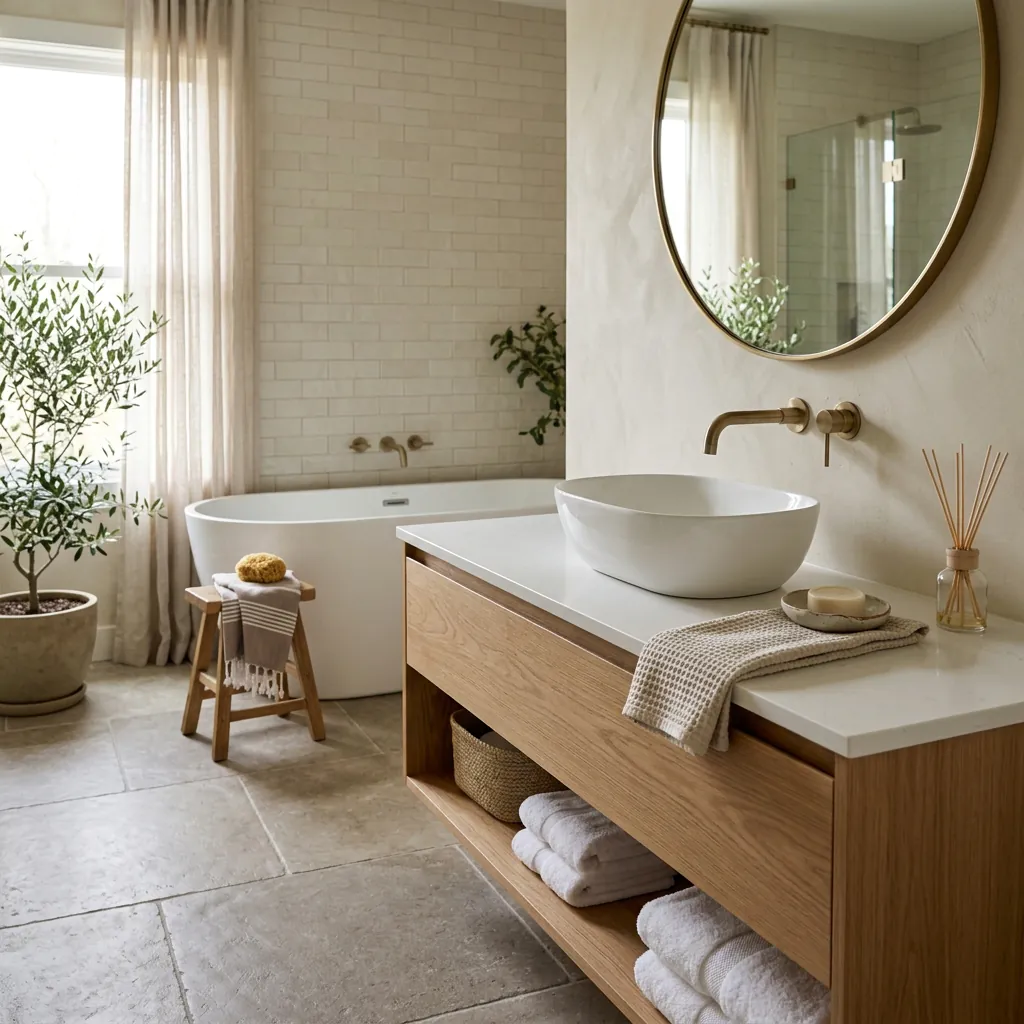 16 Spa Bathroom Ideas That’ll Make Your Home Feel Like a 5-Star Retreat 14 Keep Countertops Minimal