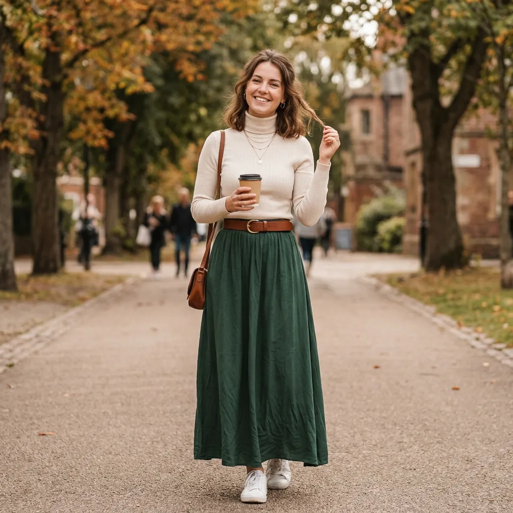 15 Cute Outfit Ideas That Make You Look Effortlessly Stylish (Without Trying Too Hard) 12 Maxi Skirt Fitted Sweater