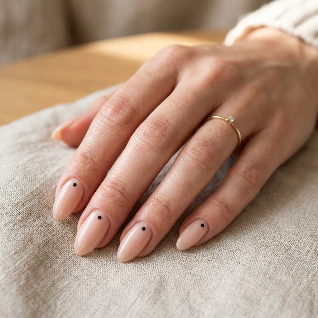 16 Basic Summer Nails Everyone’s Obsessed With Right Now (And Yes, You Can Totally Pull These Off) 10 Minimal Dot Accent Nails