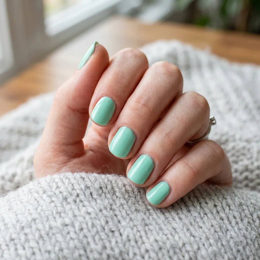16 Green Summer Nails That Will Make You Cancel Your Nude Phase Immediately 7 Mint Green Short Nails