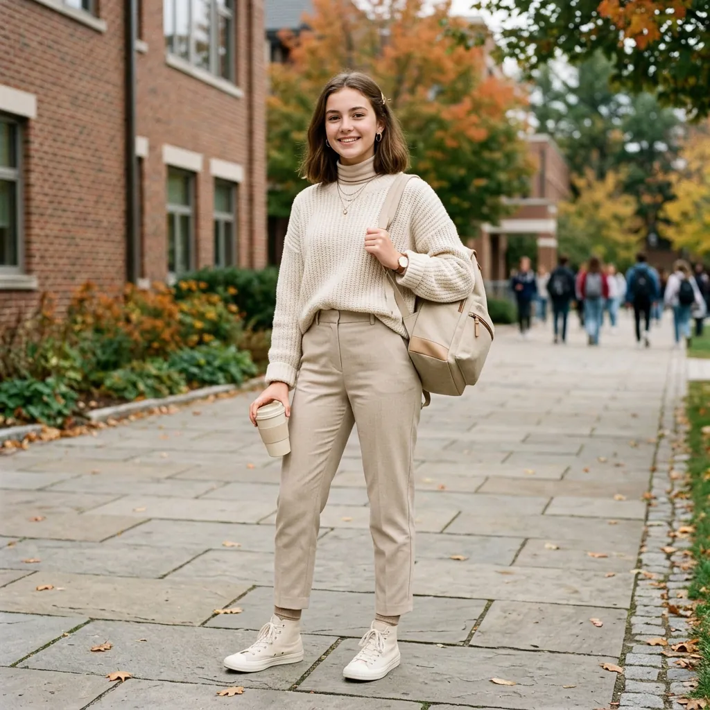 17 School Outfit Ideas So Good You’ll Actually Want to Wake Up Early for Class 17 Monochrome Neutral Outfit