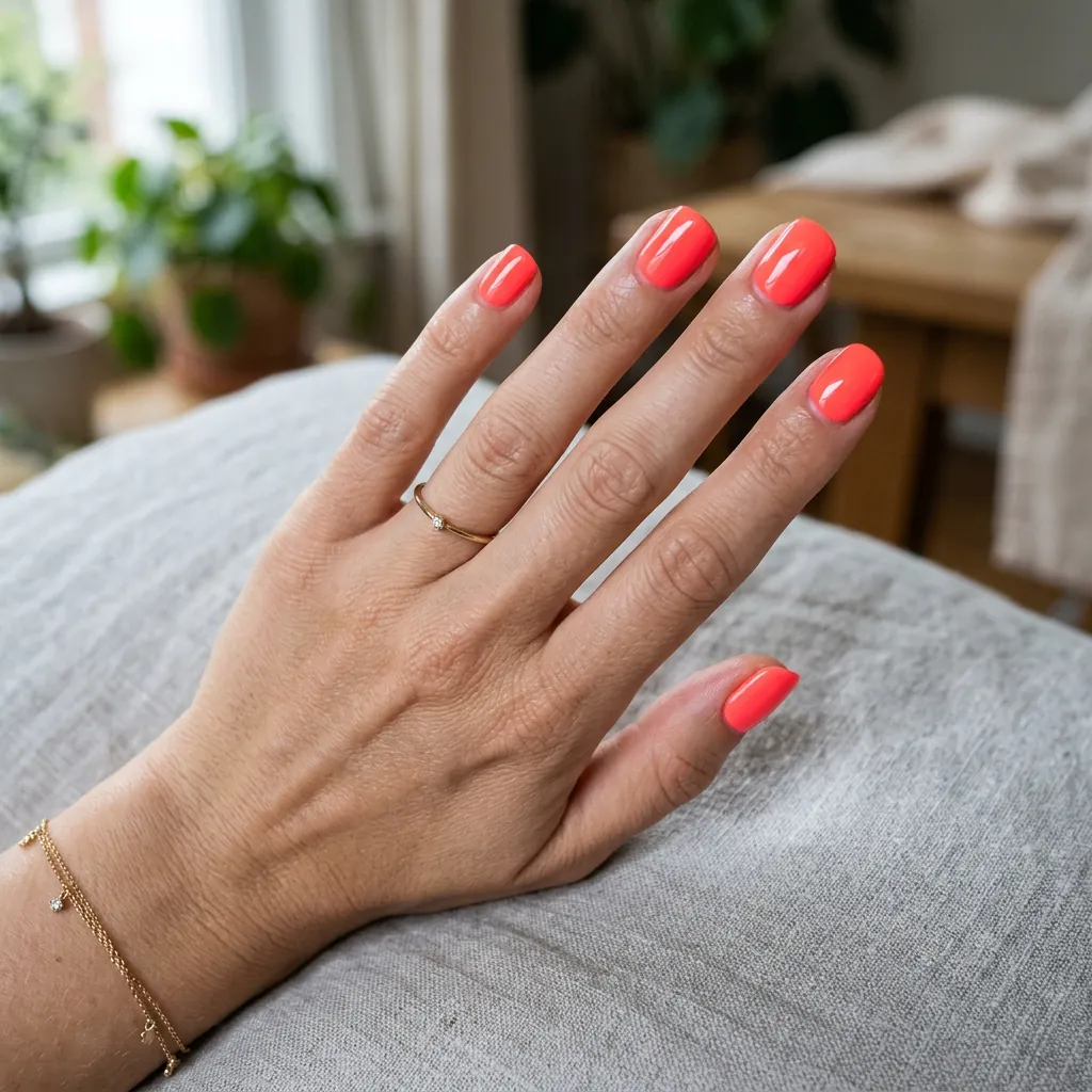 17 Beach Summer Nails That Will Make Your Vacation Photos Instantly Hotter 3 Neon Coral Pop