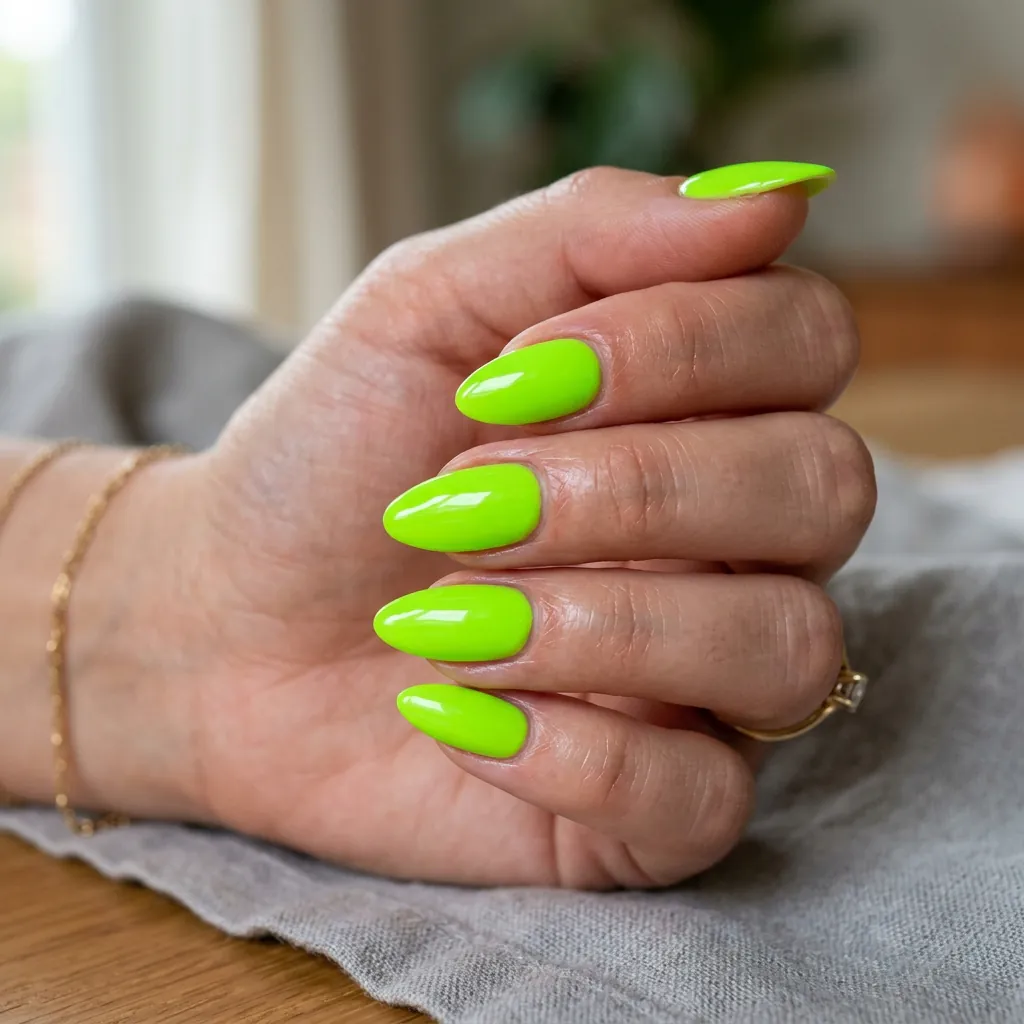 16 Green Summer Nails That Will Make You Cancel Your Nude Phase Immediately 3 Neon Lime Pop Nails