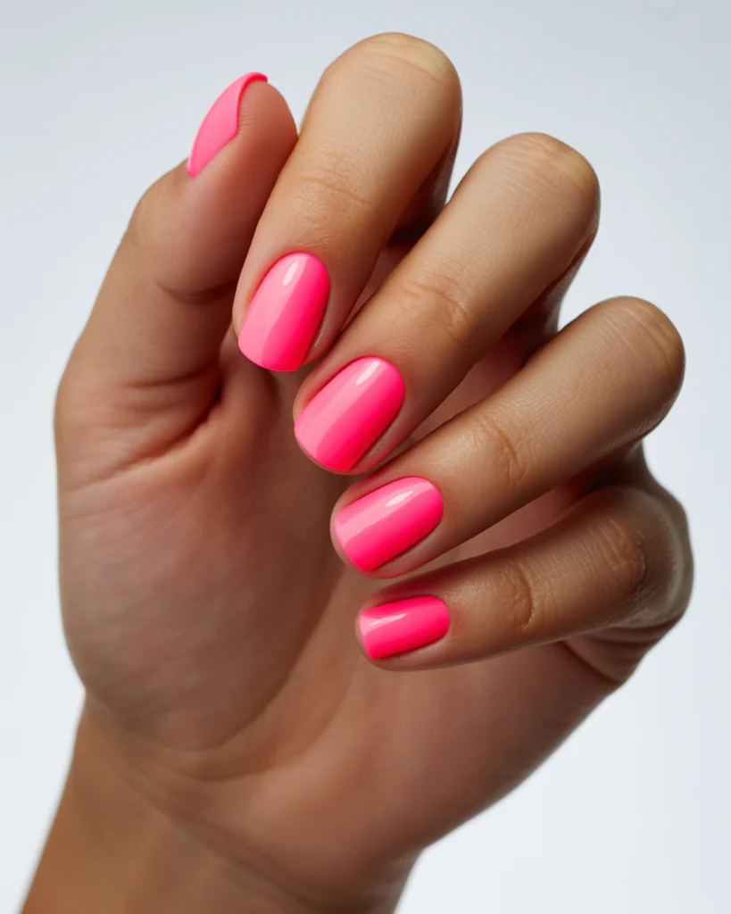 15 Summer Nails Bright Colors That Are Basically Sunshine for Your Hands 2 Neon Pink Power Nails