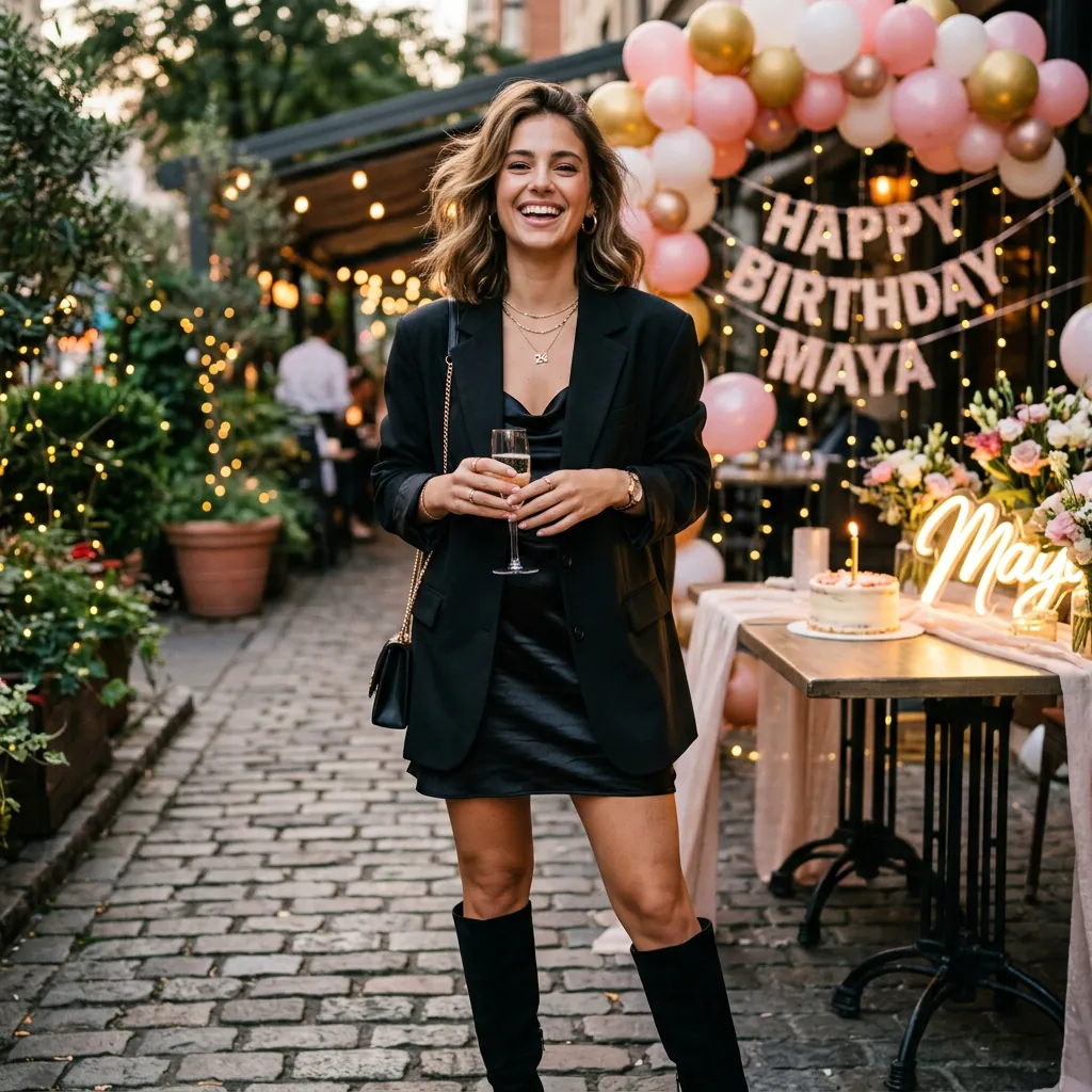 17 Birthday Outfit Ideas for Women That’ll Make You Feel Like That Girl All Day 3 Oversized Blazer Mini Dress 1