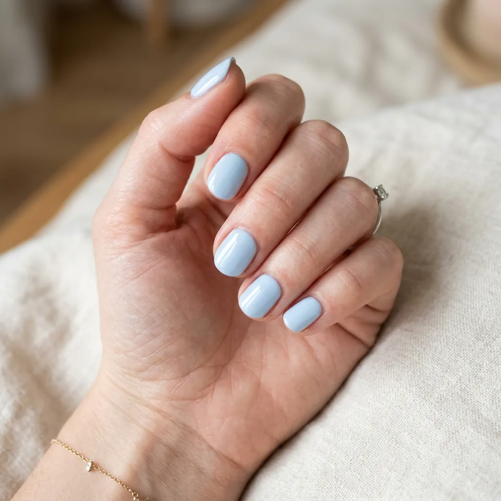 16 Basic Summer Nails Everyone’s Obsessed With Right Now (And Yes, You Can Totally Pull These Off) 6 Pastel Blue Nails