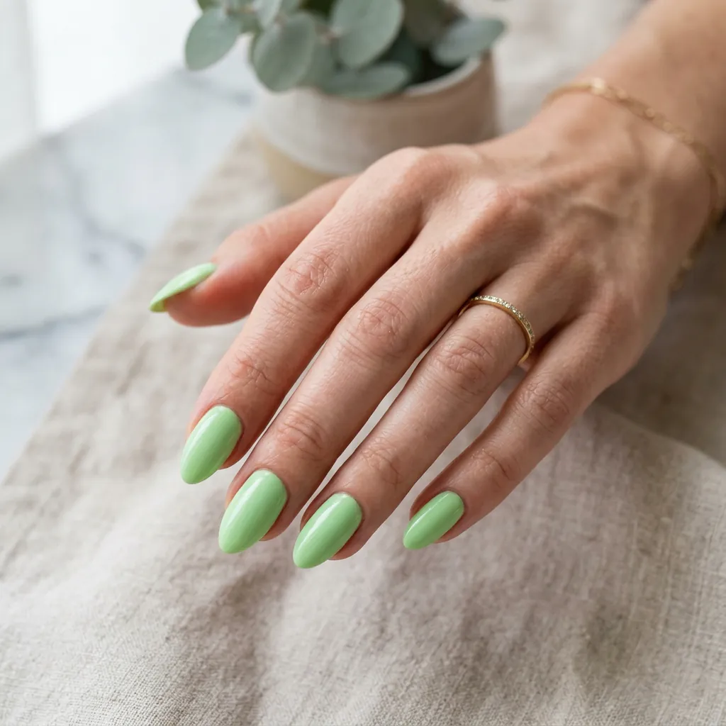 16 Green Summer Nails That Will Make You Cancel Your Nude Phase Immediately 12 Pistachio Green Pastel Nails