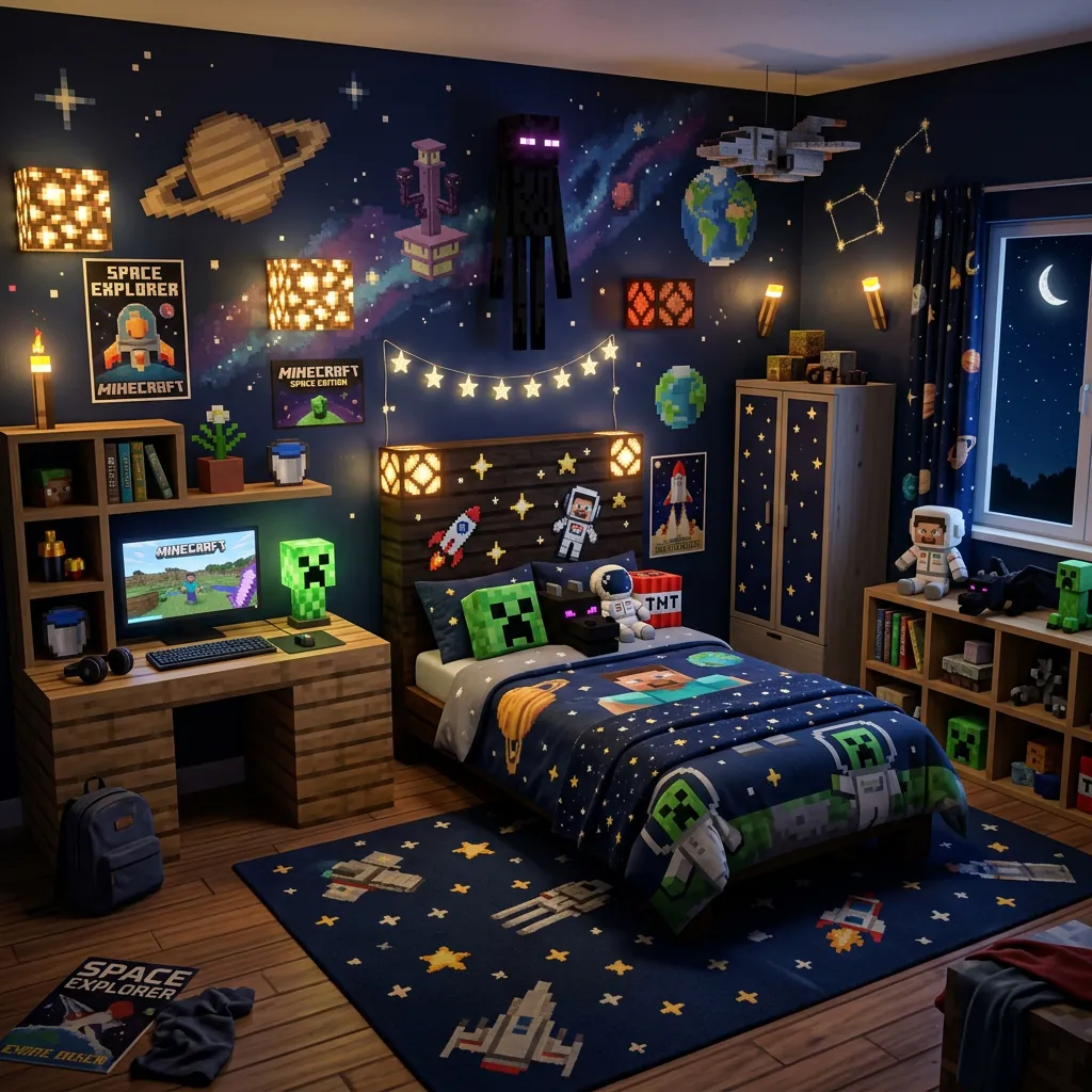17 Minecraft Bedroom Ideas That Are Seriously Cooler Than Your Last Build 17 Space Themed Minecraft Bedroom