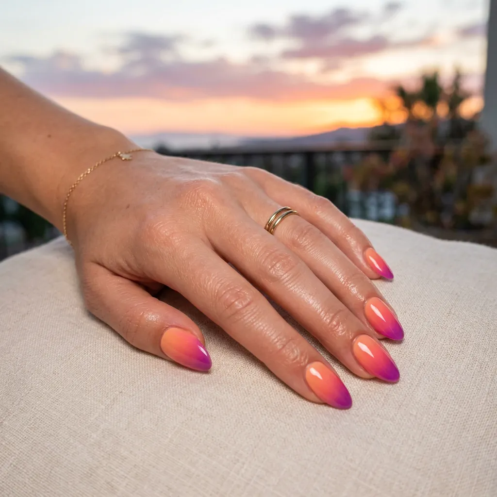 17 Beach Summer Nails That Will Make Your Vacation Photos Instantly Hotter 5 Sunset Ombre