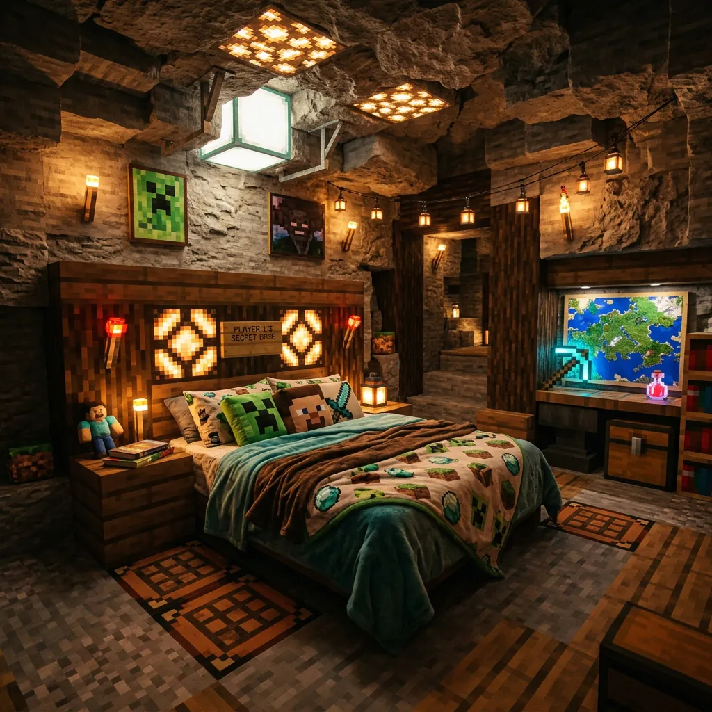 17 Minecraft Bedroom Ideas That Are Seriously Cooler Than Your Last Build 6 Underground Secret Bedroom