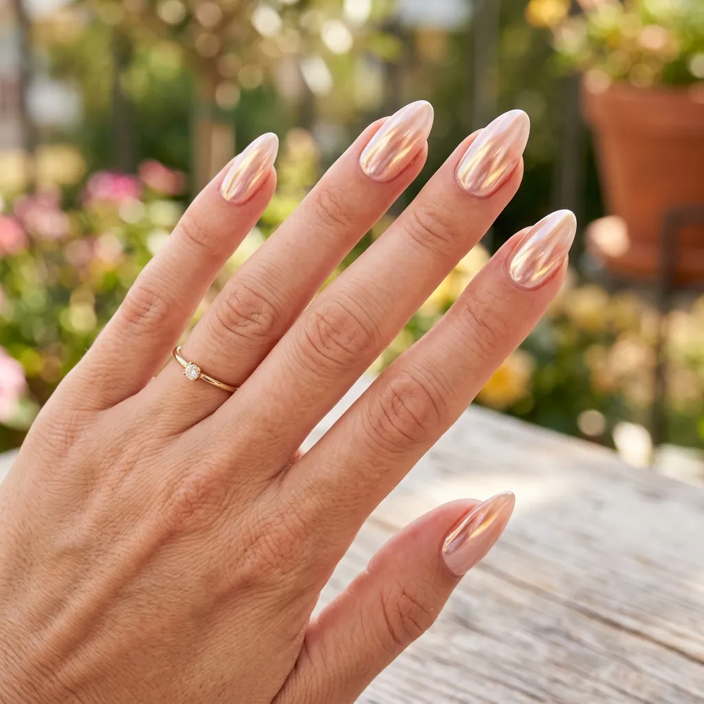 15 Summer Gel Nails That Scream “Main Character Energy” (And Yes, You’ll Want Them All) 5 Chrome Glazed Nails