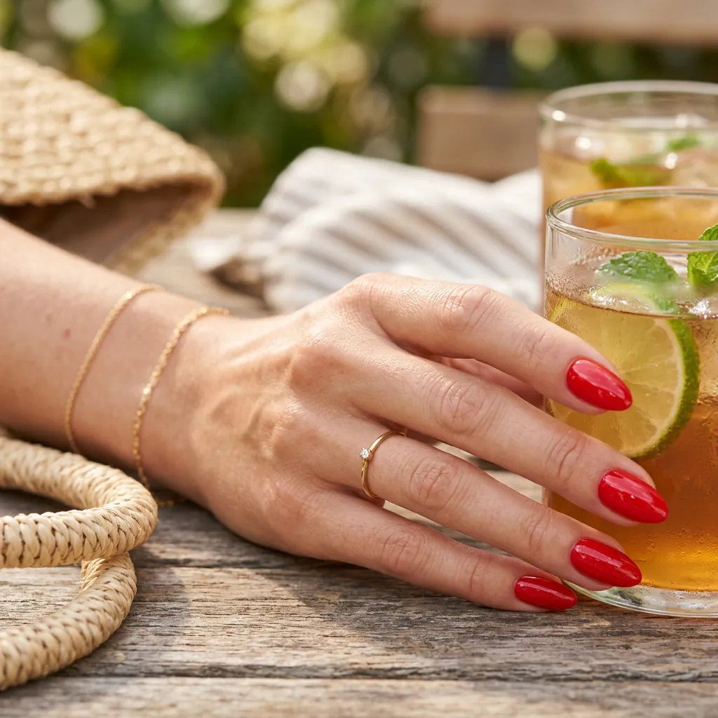 15 Summer Gel Nails That Scream “Main Character Energy” (And Yes, You’ll Want Them All) 16 Classic Red nail