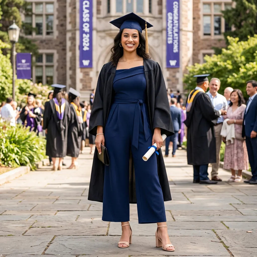16 Graduation Outfit Ideas That’ll Have You Looking Expensive in Every Cap-and-Gown Photo 11 Jumpsuit Block Heels